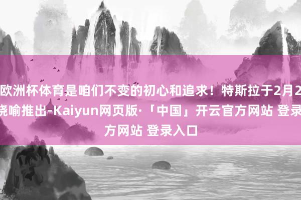 欧洲杯体育是咱们不变的初心和追求！特斯拉于2月25日晓喻推出-Kaiyun网页版·「中国」开云官方网站 登录入口