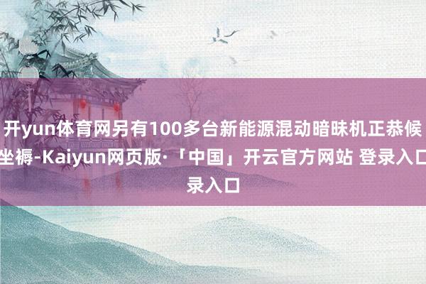 开yun体育网另有100多台新能源混动暗昧机正恭候坐褥-Kaiyun网页版·「中国」开云官方网站 登录入口