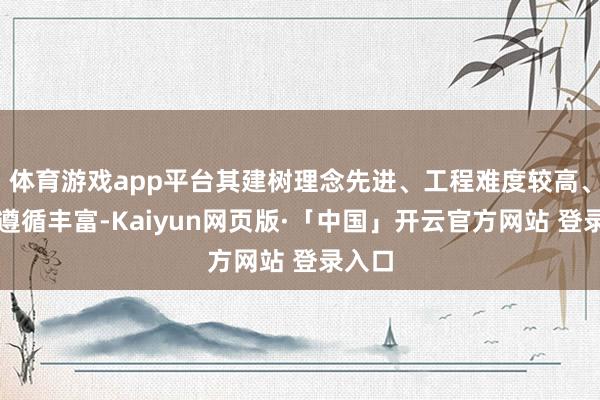 体育游戏app平台其建树理念先进、工程难度较高、时刻遵循丰富-Kaiyun网页版·「中国」开云官方网站 登录入口
