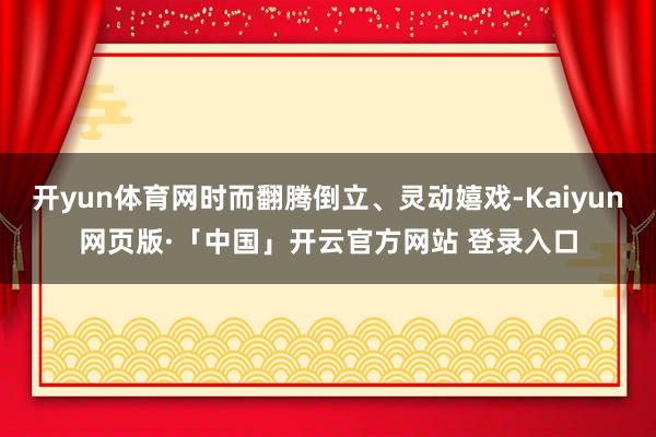 开yun体育网时而翻腾倒立、灵动嬉戏-Kaiyun网页版·「中国」开云官方网站 登录入口