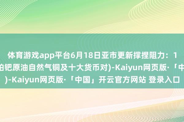 体育游戏app平台6月18日亚市更新撑捏阻力：18品种撑捏阻力(金银铂钯原油自然气铜及十大货币对)-Kaiyun网页版·「中国」开云官方网站 登录入口